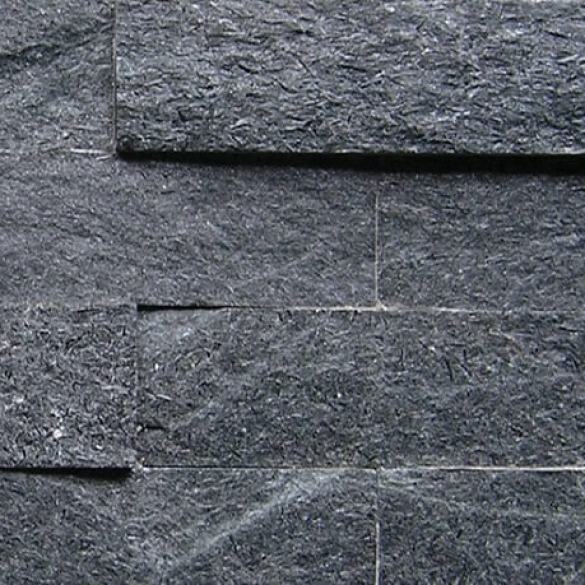 Natuursteen strips - Black Kwartsiet Stone Panels
