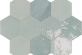 Hexagon tegels blauw - Zellige Hexa Aqua - Glossy