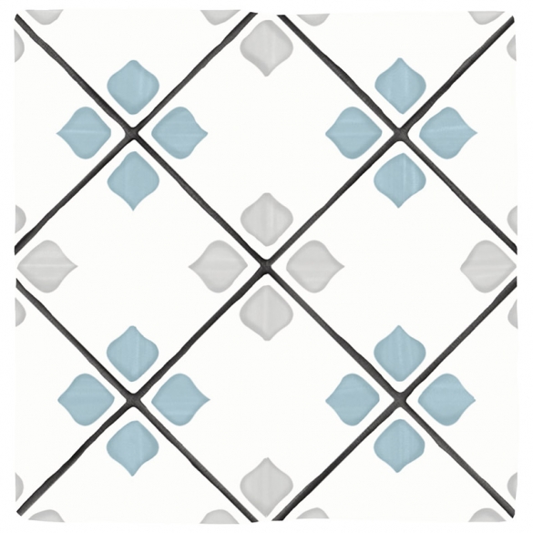 Patchwork tegels - Tanger Silver Rhomb