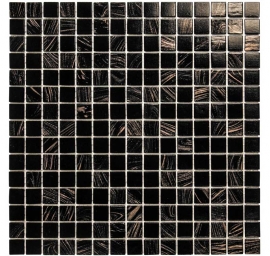 Mozaïek tegels zwart - Amsterdam Basic Black & Gold Mix - Mat