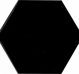 Zwarte wandtegels - Manual Exagono Negro - Glossy