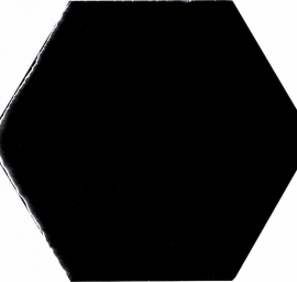 Tegels 10x10 - Manual Exagono Negro - Mat