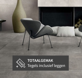 Vloertegels betonlook 90x90 cm - Materia Tortora - Comfort Totaalpakket