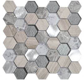 Hexagon tegels - Tour Grey