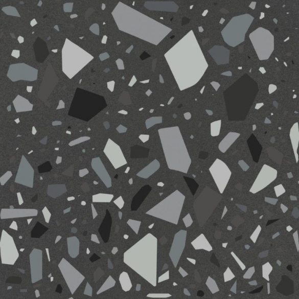 Zwarte vloertegels - Confetti Nero Petrolio