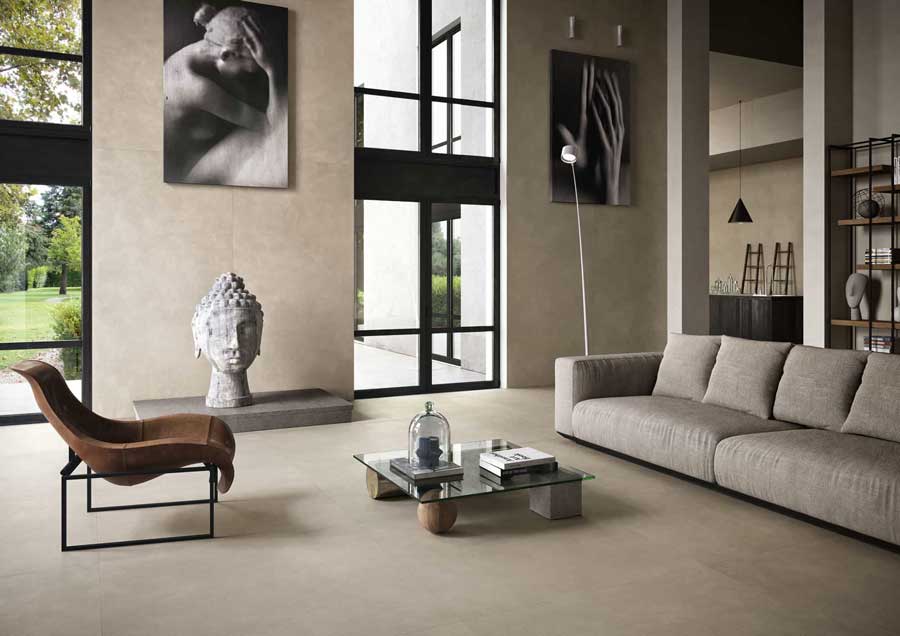 Vloertegels betonlook 60x60 cm - Karman Cemento Sabbia - Naturale