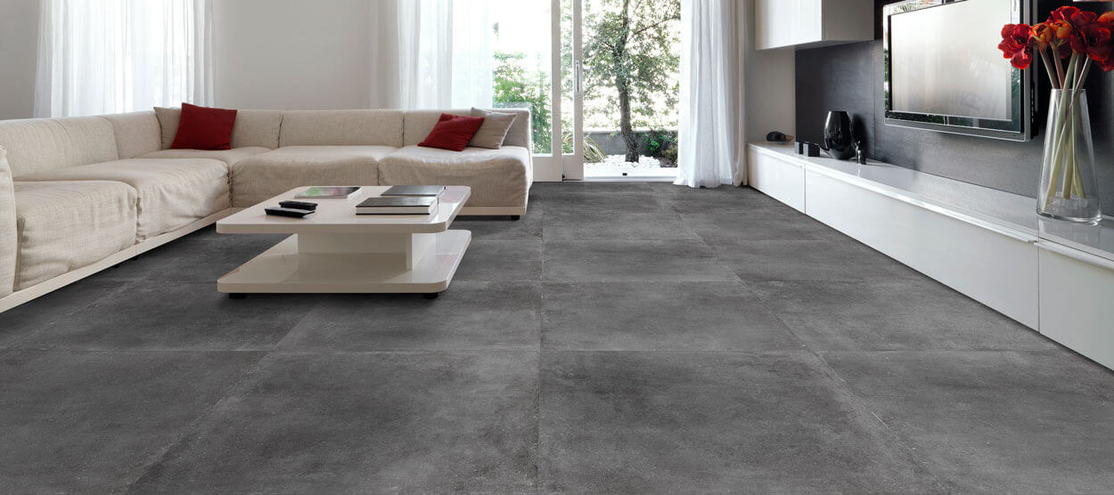 Vloertegels betonlook 90x90 cm - Living Carbon