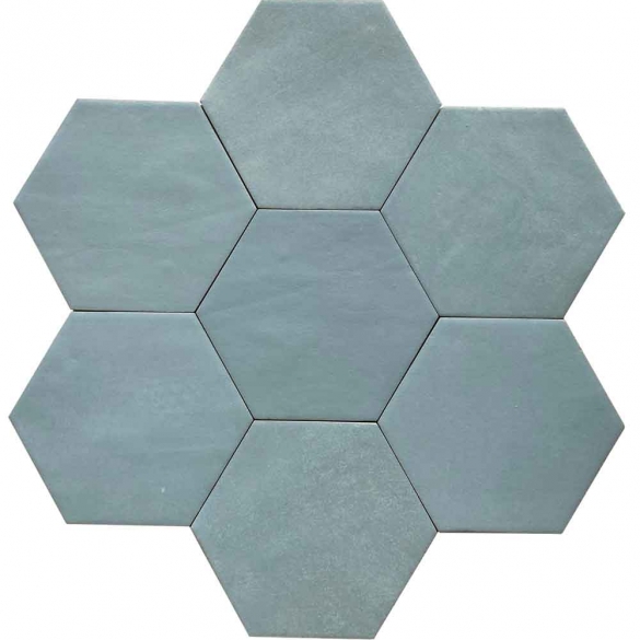 Hexagon tegels blauw - Hexa Off Blue - Mat