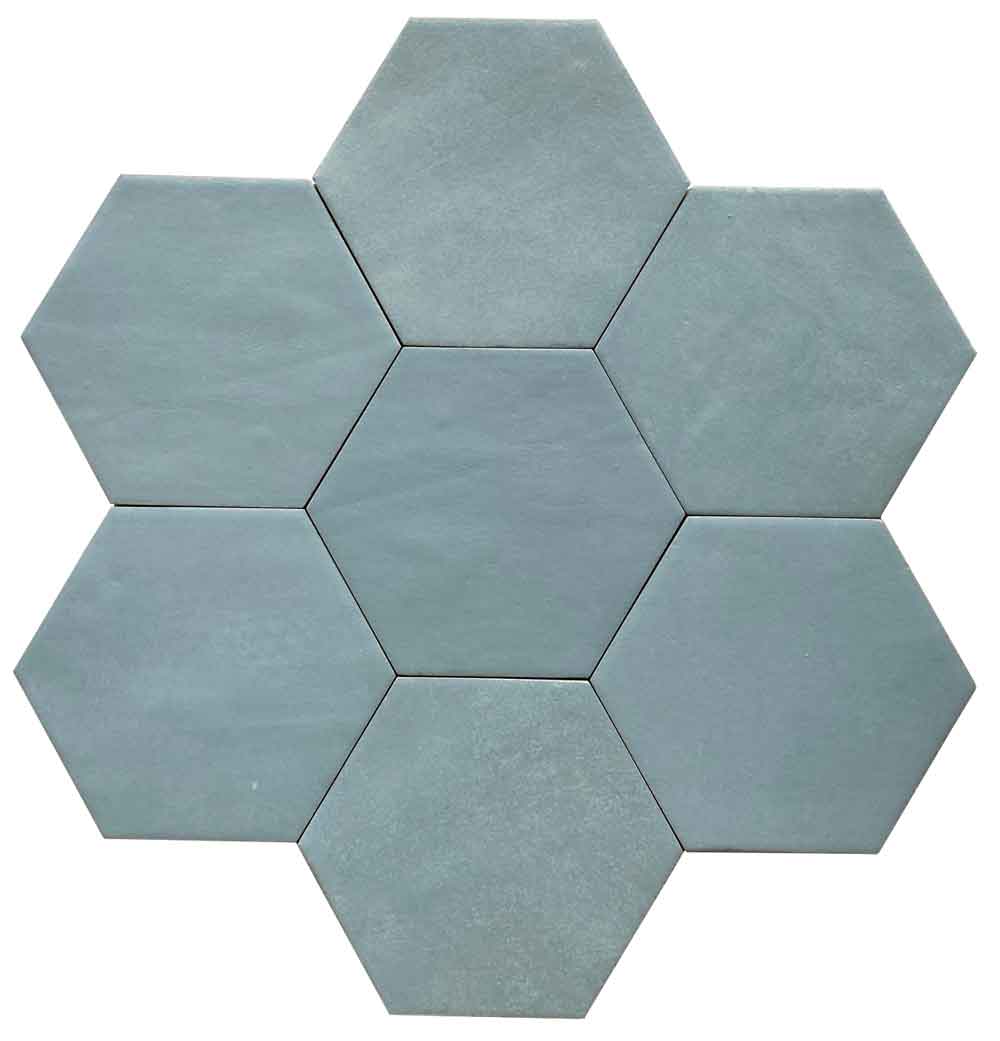 Hexagon tegels - Hexa Off Blue - Mat