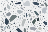 Terrazzo vloertegels - Confetti Bianco Petrolio