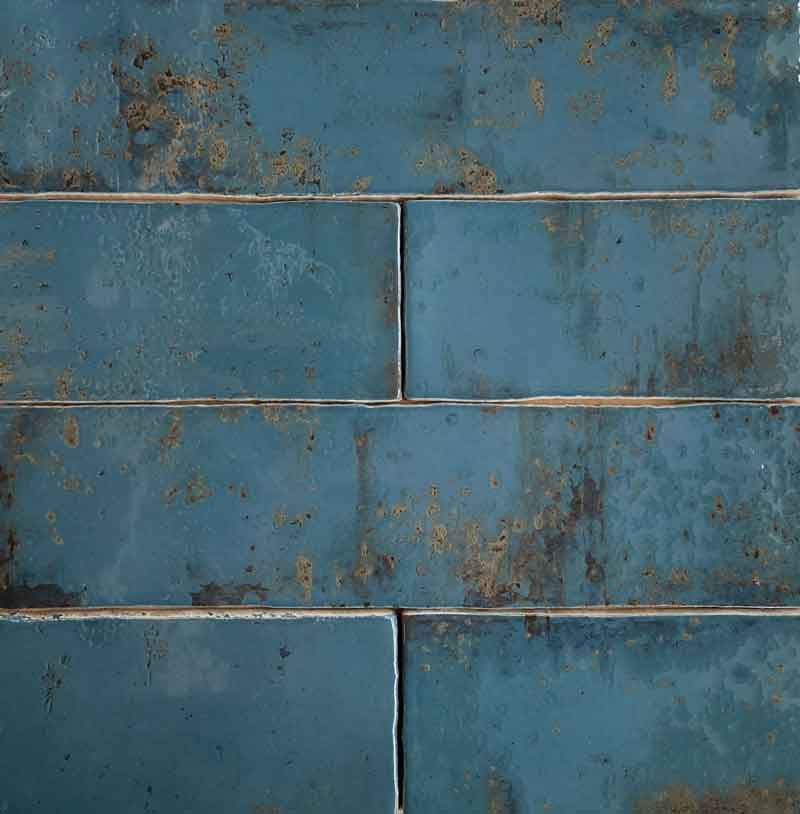 Wandtegels 7,5x30 - Grunge Blue