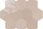 Wandtegels 10x10 - Zellige Hexa Nude - Glossy
