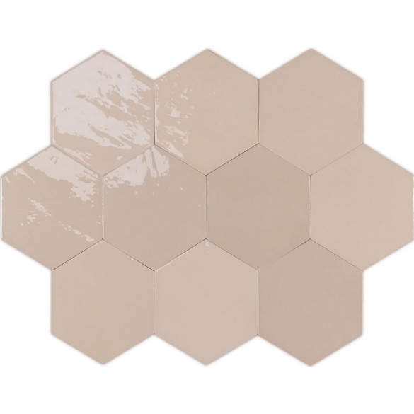 Hexagon tegels - Zellige Hexa Nude - Glossy