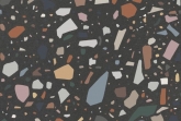 Zwarte vloertegels - Confetti Nero Multicolor