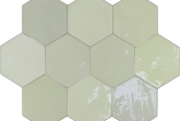 Hexagon tegels groen - Zellige Hexa Mint - Glossy