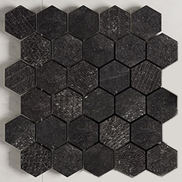 Hexagon tegels zwart - Concert Black Mosaico Esagonale