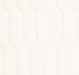 Keramische Mozaiek - Fan White Brillo - Glossy
