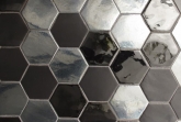 Hexagon tegels zwart - Manual Exagono Metalizado - Glossy