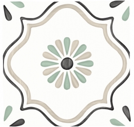 Witte vloertegels - Tanger Sand Flower
