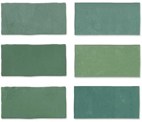 Visgraat tegels - Fez Emerald - Mat