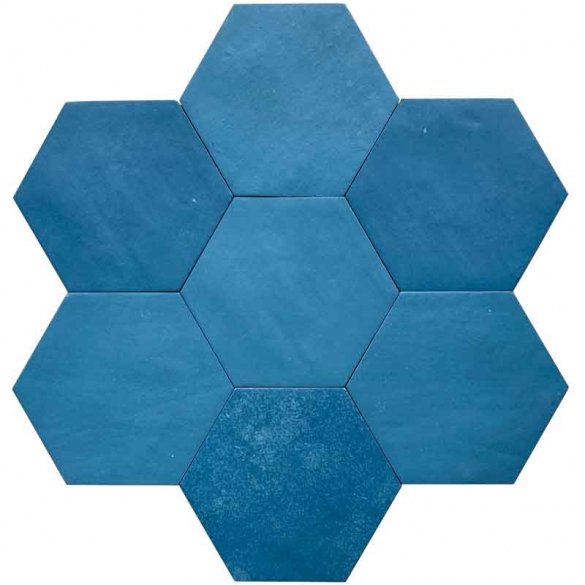 Hexagon tegels blauw - Hexa Off Dark Blue - Mat