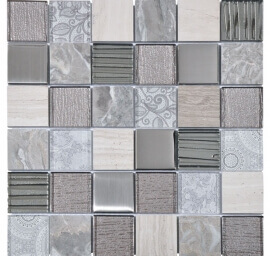 Glas Mozaiek - Elements Grey